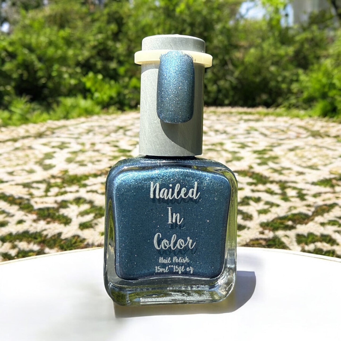Bitchn Denim- Shimmery Denim Blue Nail Polish Women's Nail Color Cosmetic Women's Beauty by NailedInColor