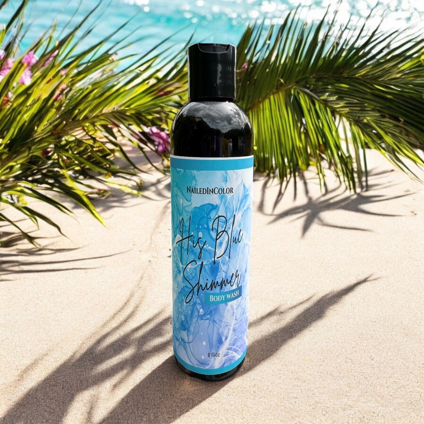 His Blue Shimmer-Men's Scented Body Wash Grooming Shower Accessory Skin Care Moisturizing Moisturizer Toiletry by NailedInColor