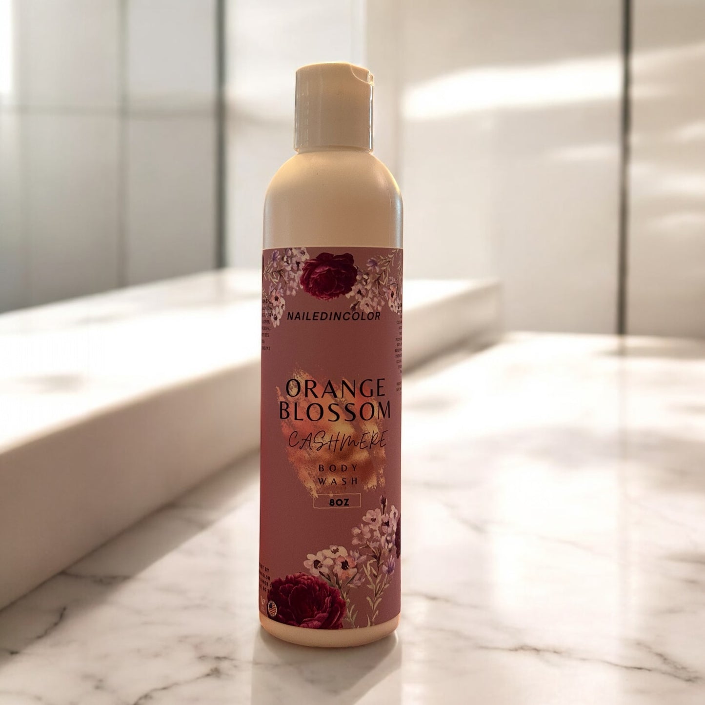 Orange Blossom Cashmere Scented Body Wash for Women Shower Gel Soap Cleanser Moisturizer by NailedInColor