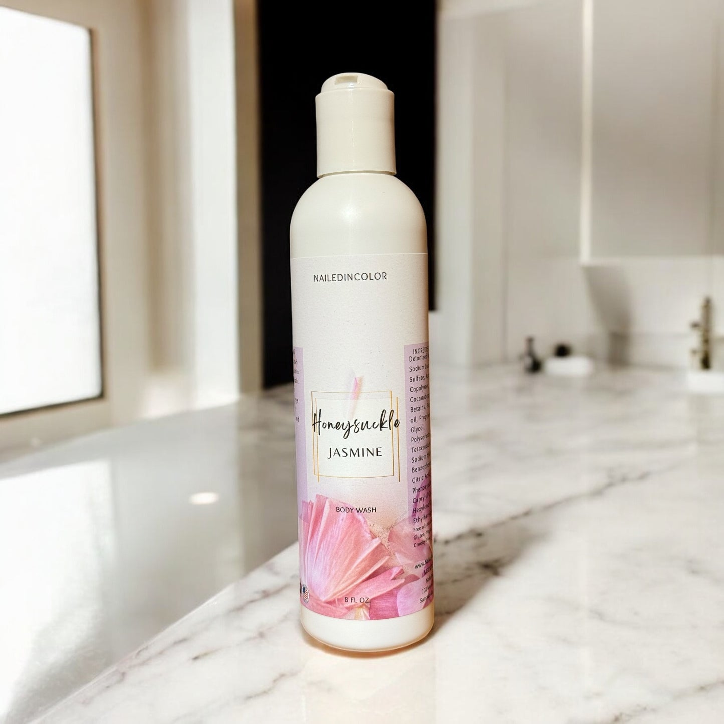 Honeysuckle Jasmine Shower Gel-Women's Floral Scent-Ladie's Body Wash-Skin Care-Bath & Beauty by NailedInColor