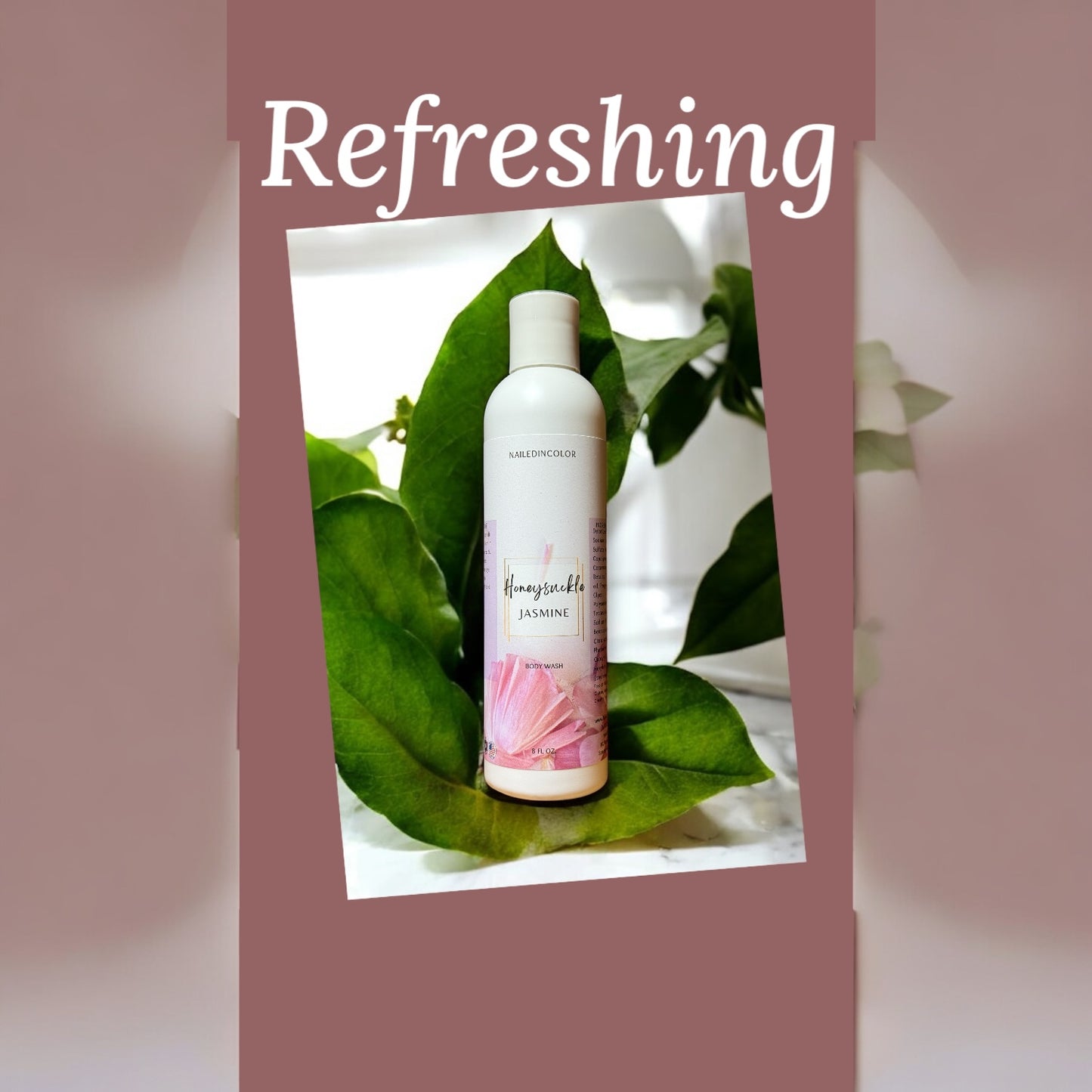 Honeysuckle Jasmine Shower Gel-Women's Floral Scent-Ladie's Body Wash-Skin Care-Bath & Beauty by NailedInColor