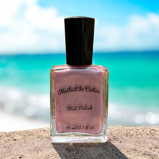 Shell Pink-Women's Nail Color-Semi Sheer-Ladie's Polish-Teens-Light Pink Nail Polish 15ml by NailedInColor