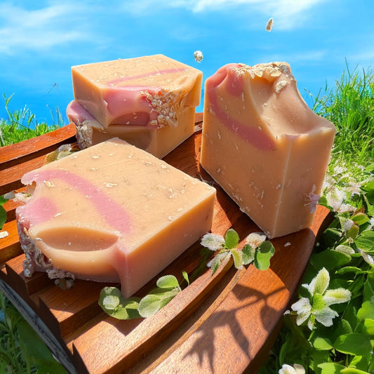Orange Oatmeal Scented Soap- Bath Bar-Shower Soap-Women's-Teens-Deliciously Scented Body Cleanser by NailedInColor