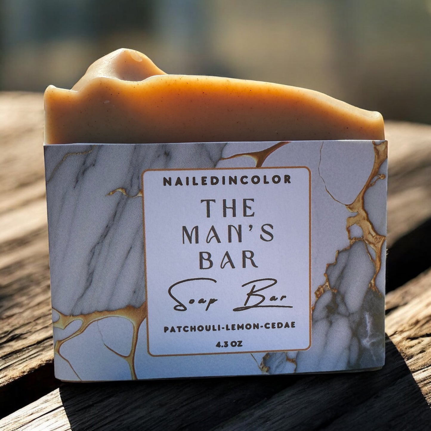 The Man's Bar- Men's Masculine Scented Bath Soap-Shower -Body-Moisturizer-Cleanser-No Frills by NailedInColor