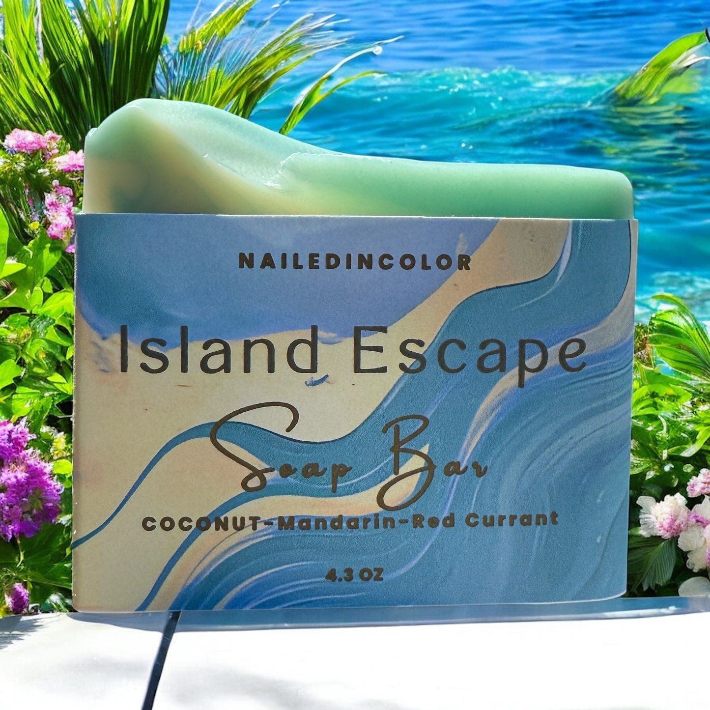 Island Escape Scented Bar Soap for Ladie's Teens Decor Moisturizer Shower Soap by NailedInColor