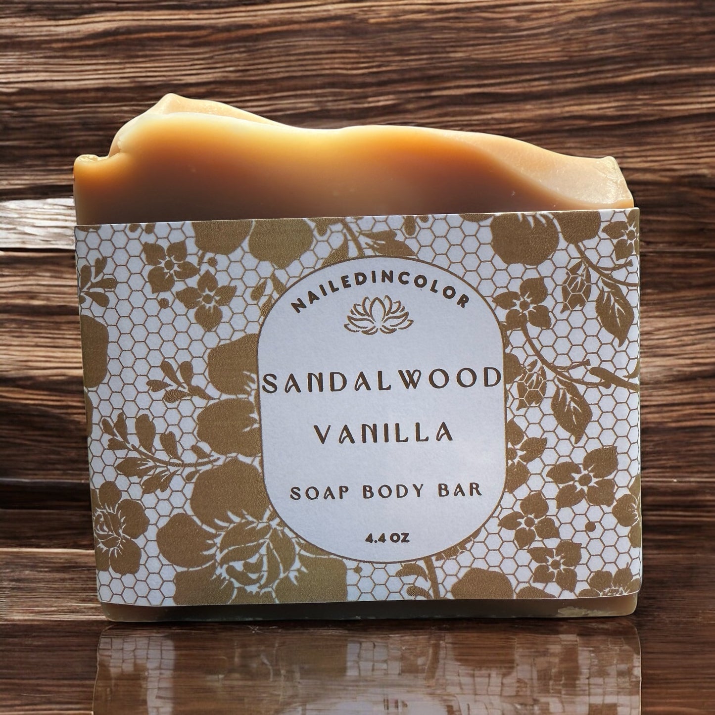 Sandalwood Vanilla Bar Soap for Women Ladies Teens Shower Soap Cleanser Moisturizer by NailedInColor