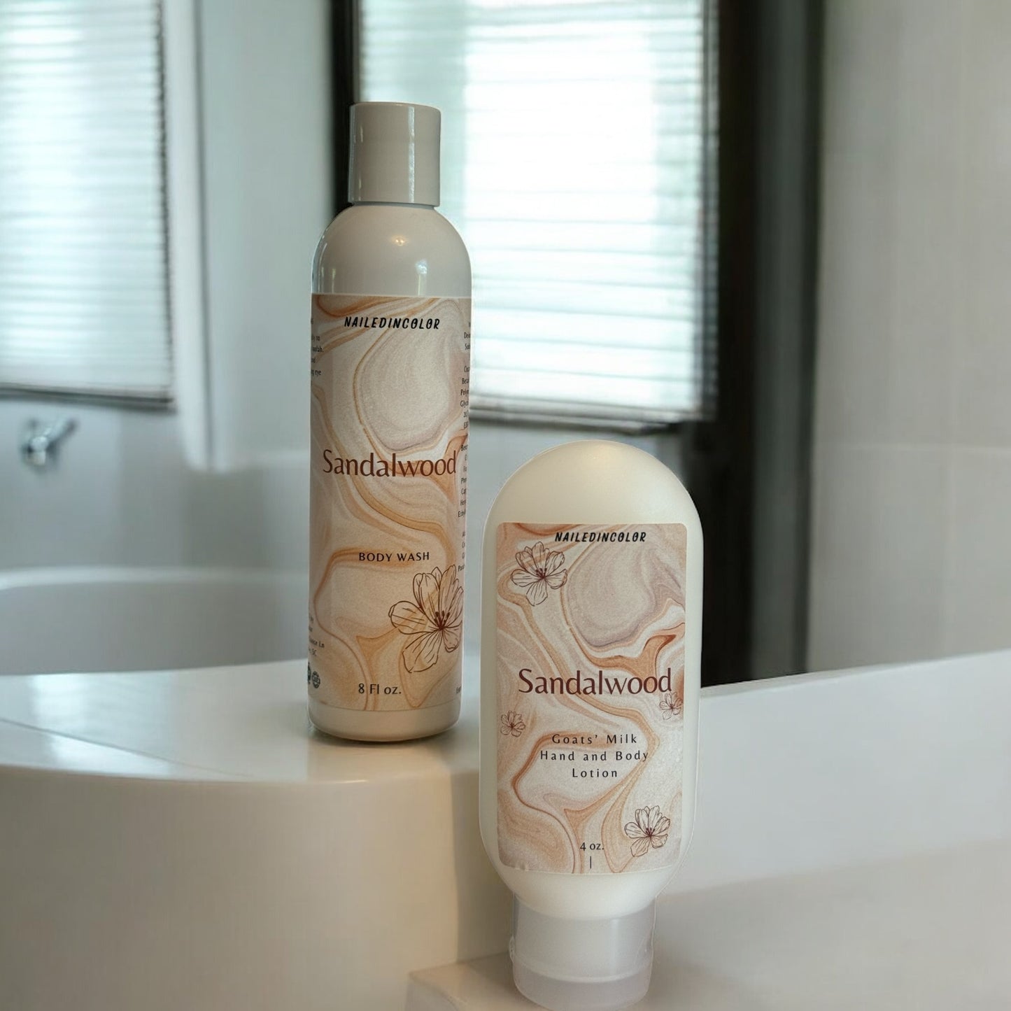 Sandalwood Bundle- Save! Sandalwood Body Wash with Matching Goats' Milk Lotion-Moisturizer-Skin Care-Women-Ladie's-Teens