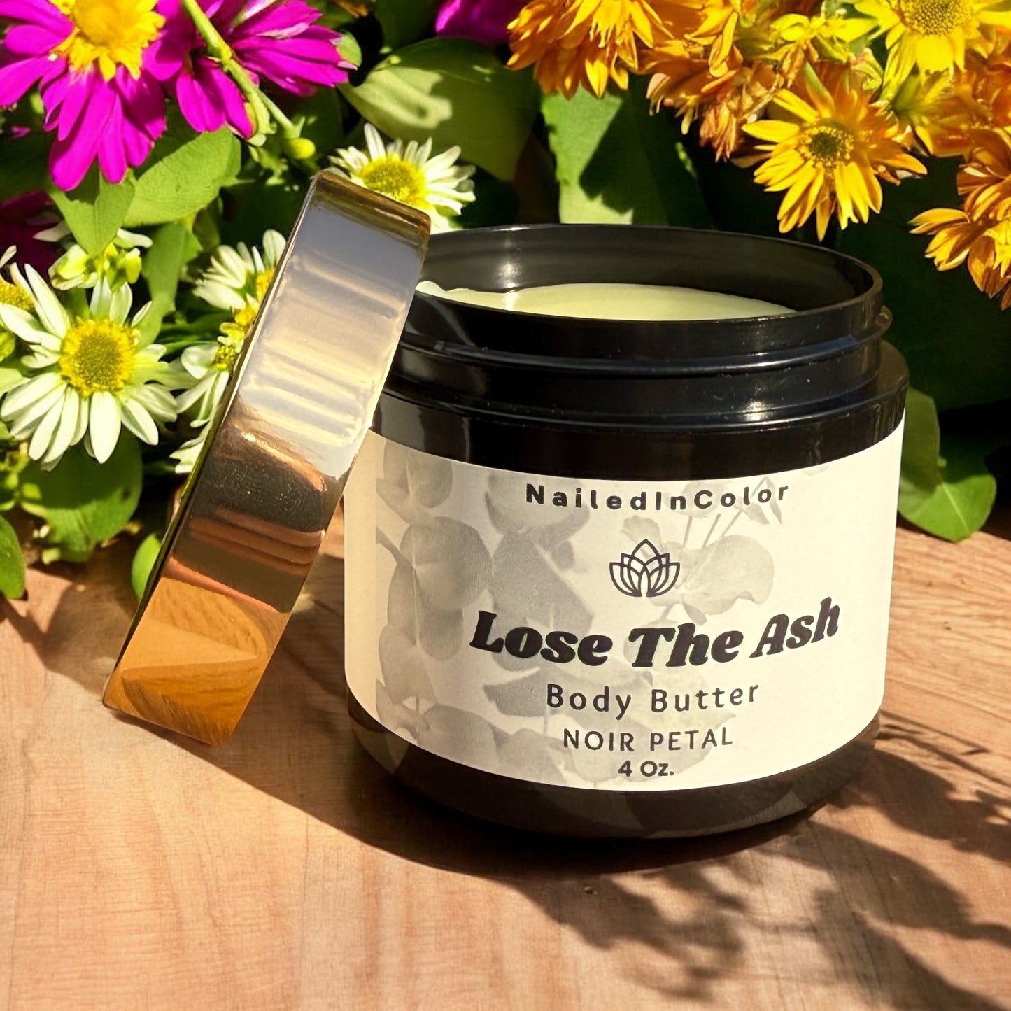 Lose The Ash Body Butter Noir Petal by NailedInColor Moisturizer Dry Skin Hydration Body Butter Women's Skin Care Scented Silky
