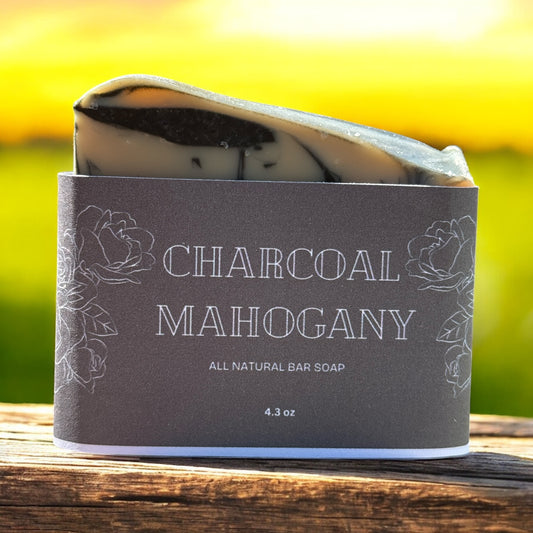 Charcoal Mahogany Soap for Men Shower Soap Masculine Bar Scented by NailedInColor
