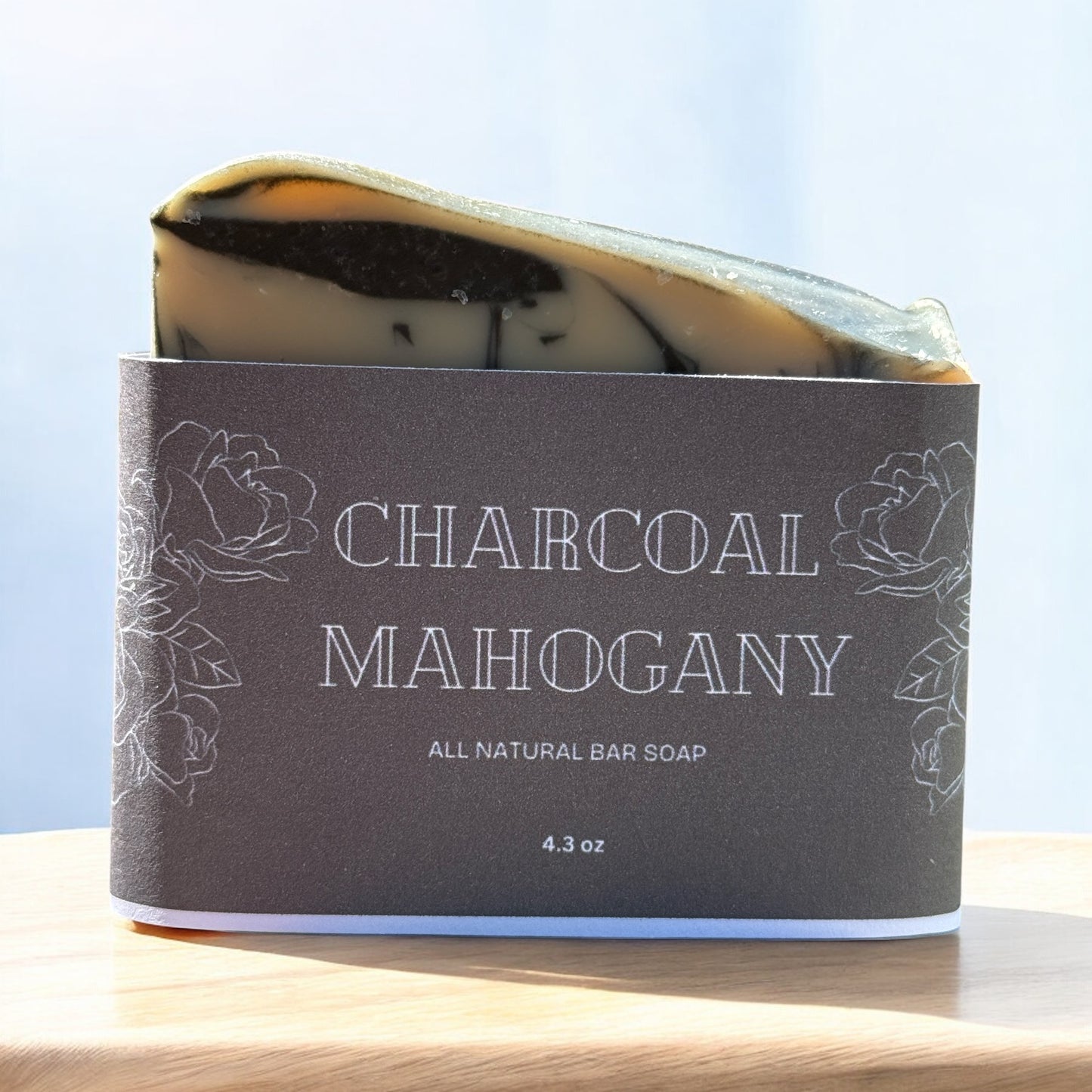 Charcoal Mahogany Soap for Men Shower Soap Masculine Bar Scented by NailedInColor