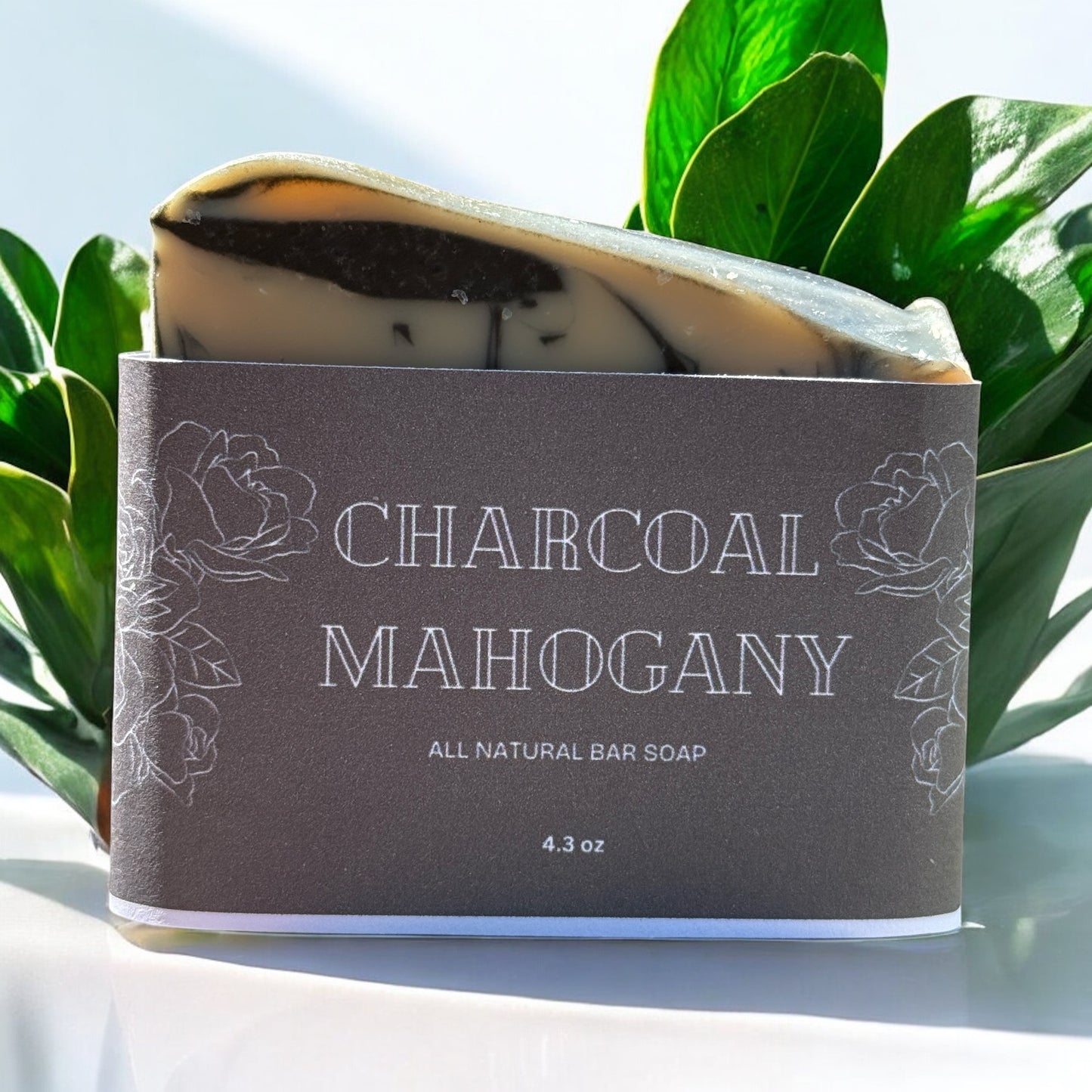 Charcoal Mahogany Soap for Men Shower Soap Masculine Bar Scented by NailedInColor