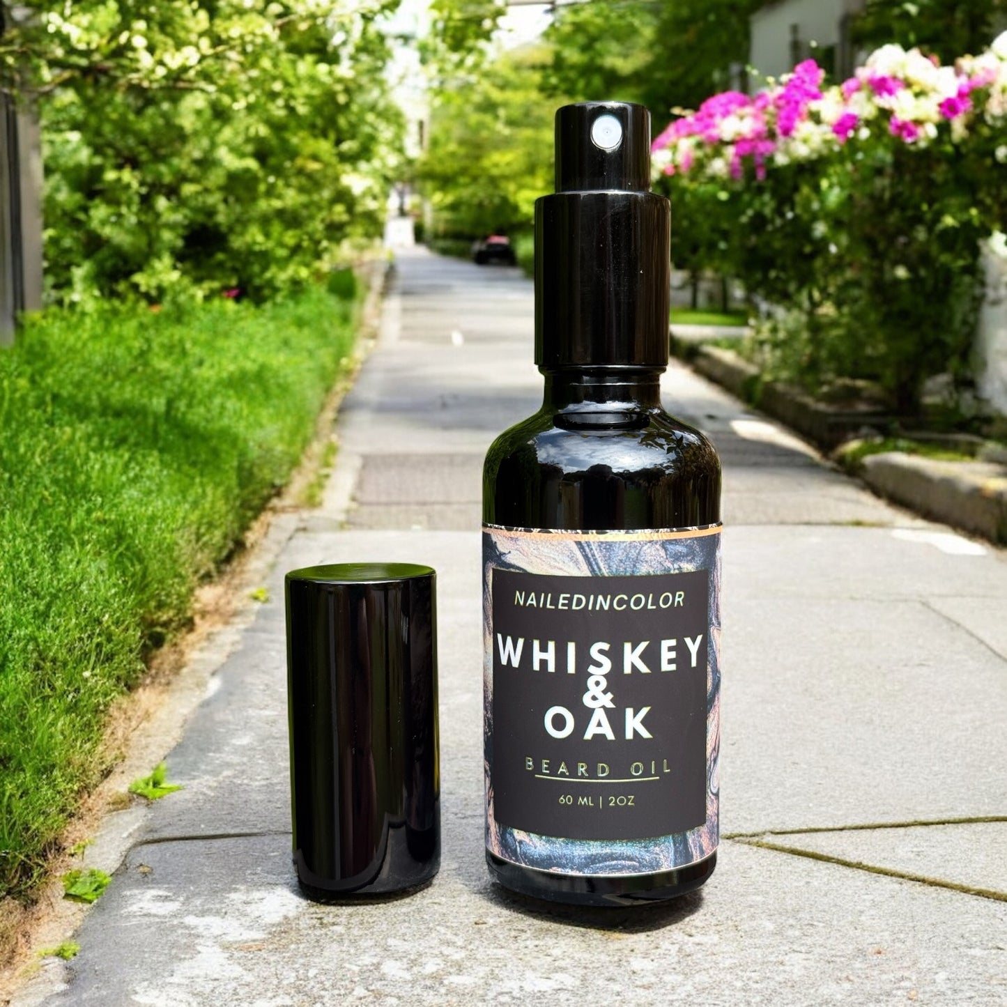 Whiskey & Oak Men's Beard Oil by NailedInColor, Scented 2 Fl oz, Skin Protection, Moisturizing, Beard Care, Grooming
