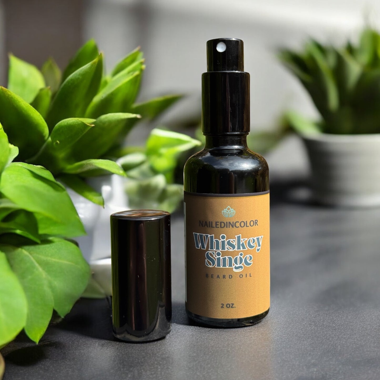 Whiskey Singe Scented Beard oil by NailedInColor, Men's Beard Grooming, Skin Protection, Moisturizer, Toiletry, 2 Fl oz, Beard Management