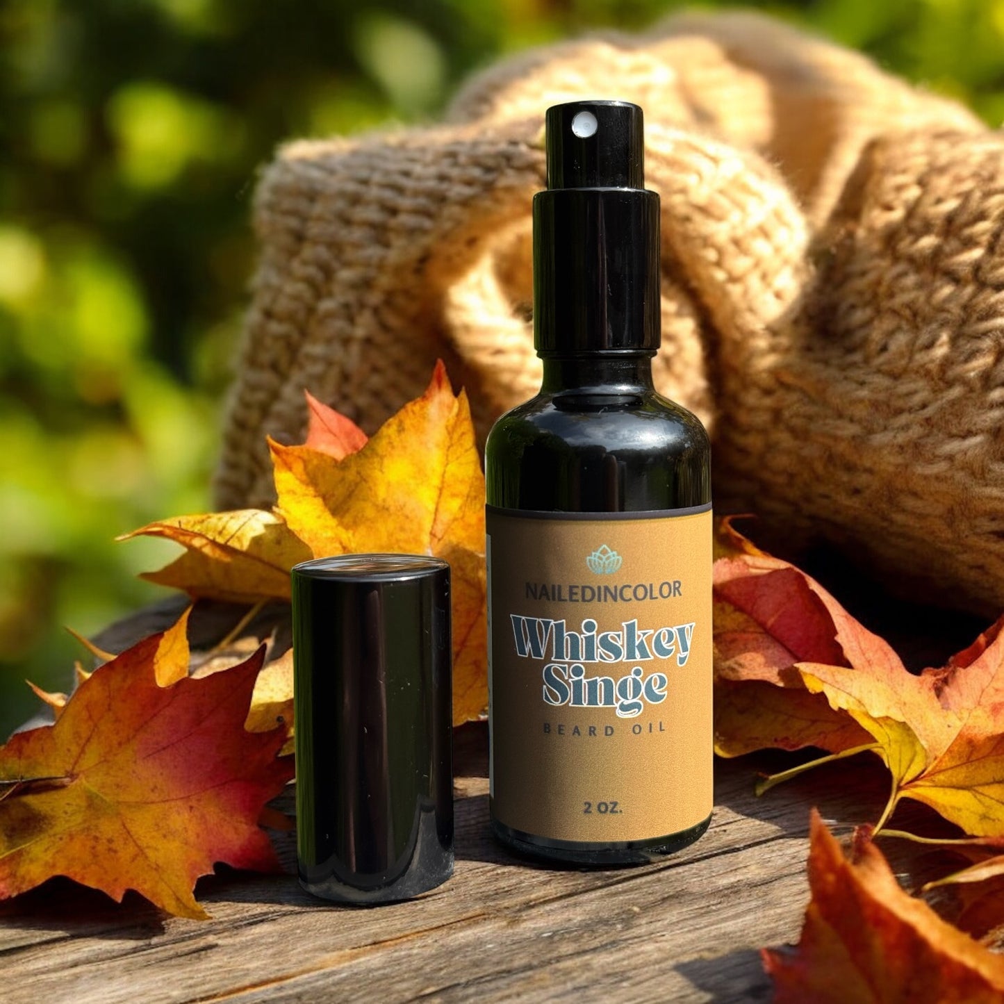 Whiskey Singe Scented Beard oil by NailedInColor, Men's Beard Grooming, Skin Protection, Moisturizer, Toiletry, 2 Fl oz, Beard Management