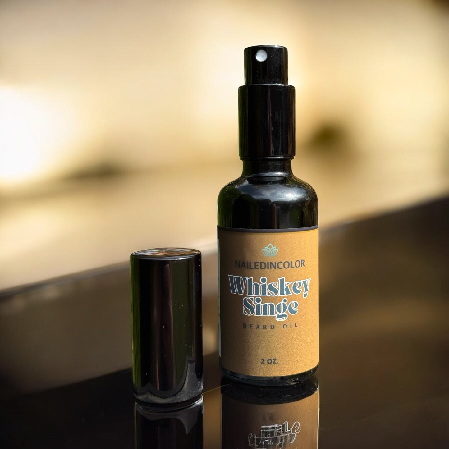 Whiskey Singe Scented Beard oil by NailedInColor, Men's Beard Grooming, Skin Protection, Moisturizer, Toiletry, 2 Fl oz, Beard Management