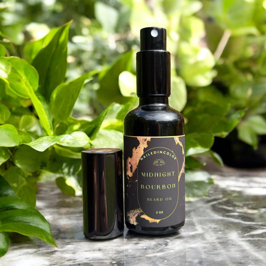 Midnight Bourbon Scented Beard Oil by NailedInColor, 2 Fl oz, Men's Skin Care, Moisturizer, Toiletry, Grooming