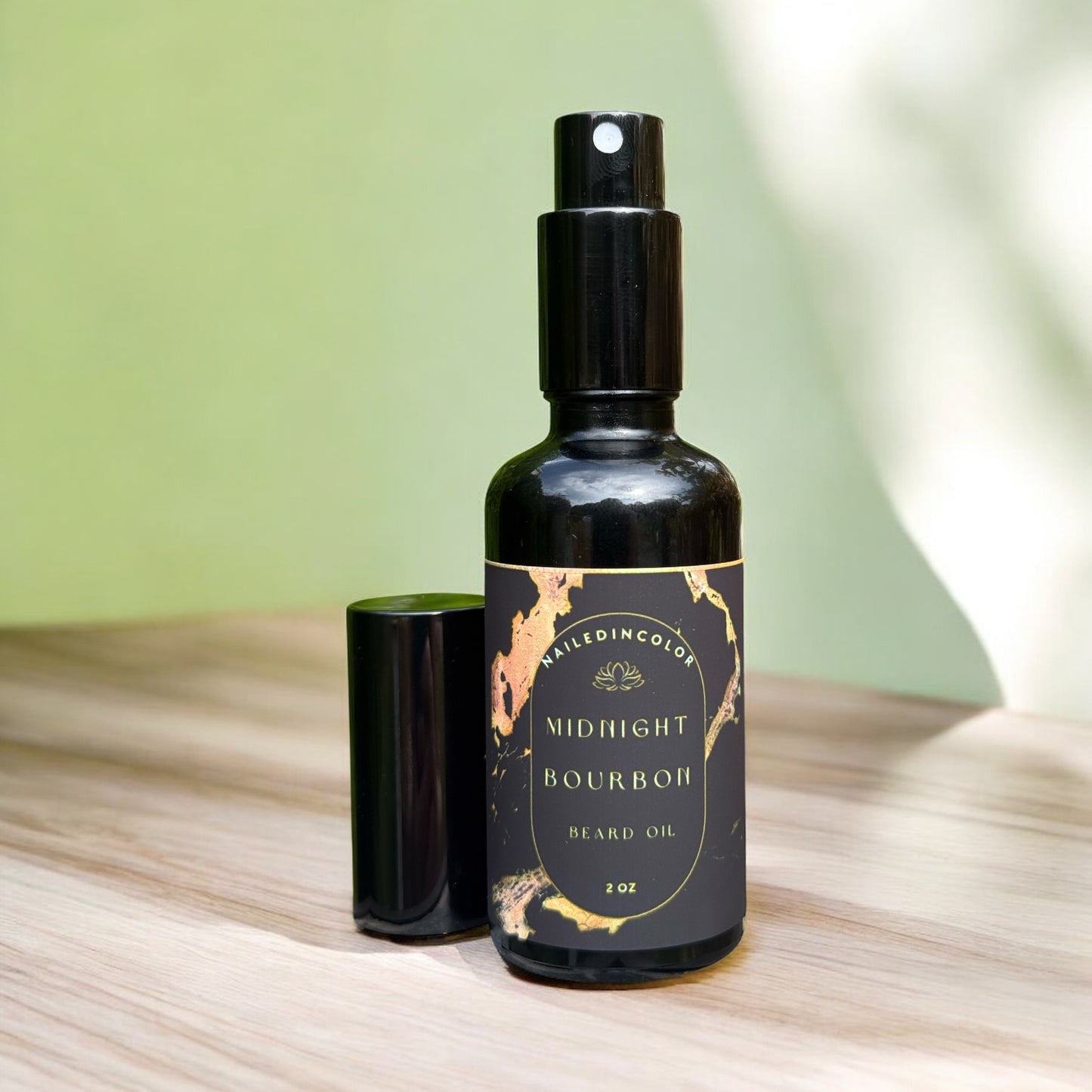 Midnight Bourbon Scented Beard Oil by NailedInColor, 2 Fl oz, Men's Skin Care, Moisturizer, Toiletry, Grooming
