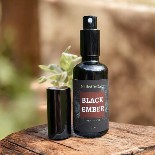 Black Ember by NailedInColor, Scented Beard Management, Men's Skin Protection, Toiletry, Moisturizer Grooming, Beard oil