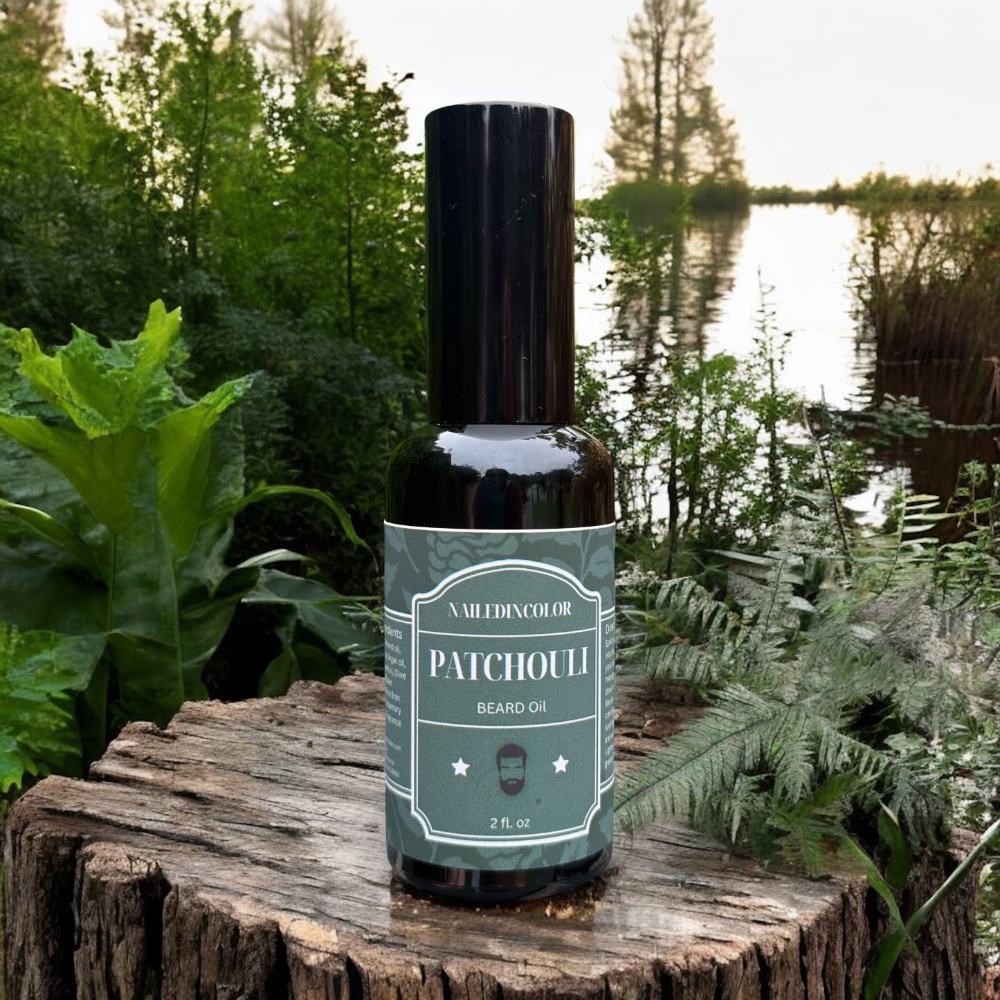Patchouli Beard oil for Men by NailedInColor, Earthy Scented Beard Care, Skin Protection, Grooming, Moisturizer, Men's Toiletry