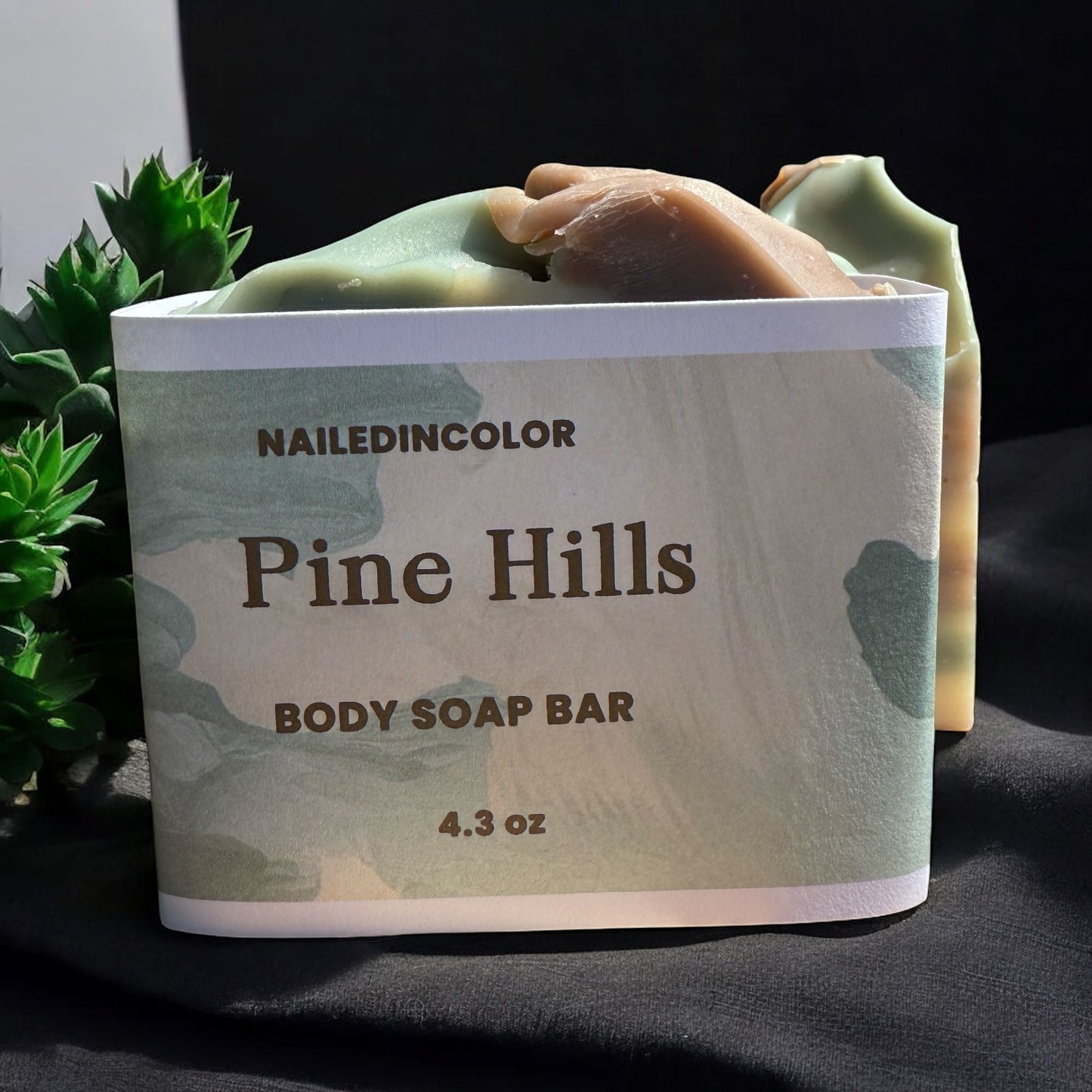 Pine Hills Scented Bar Soap for Men, Masculine, Pine, Moisturizer, Grooming, Bath Soap, Shower Bar