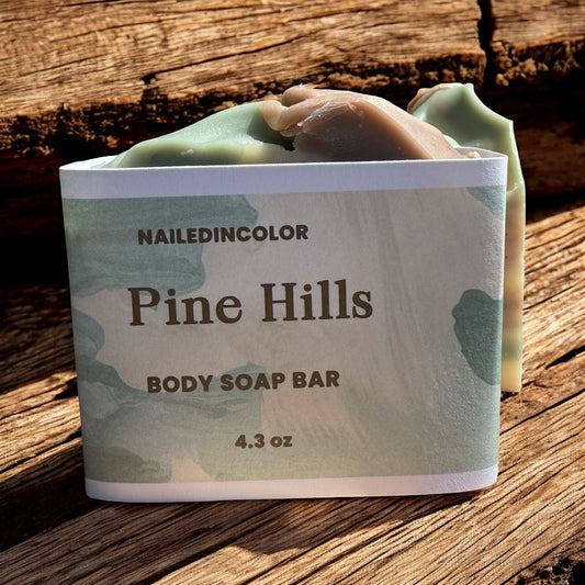 Pine Hills Scented Bar Soap for Men, Masculine, Pine, Moisturizer, Grooming, Bath Soap, Shower Bar