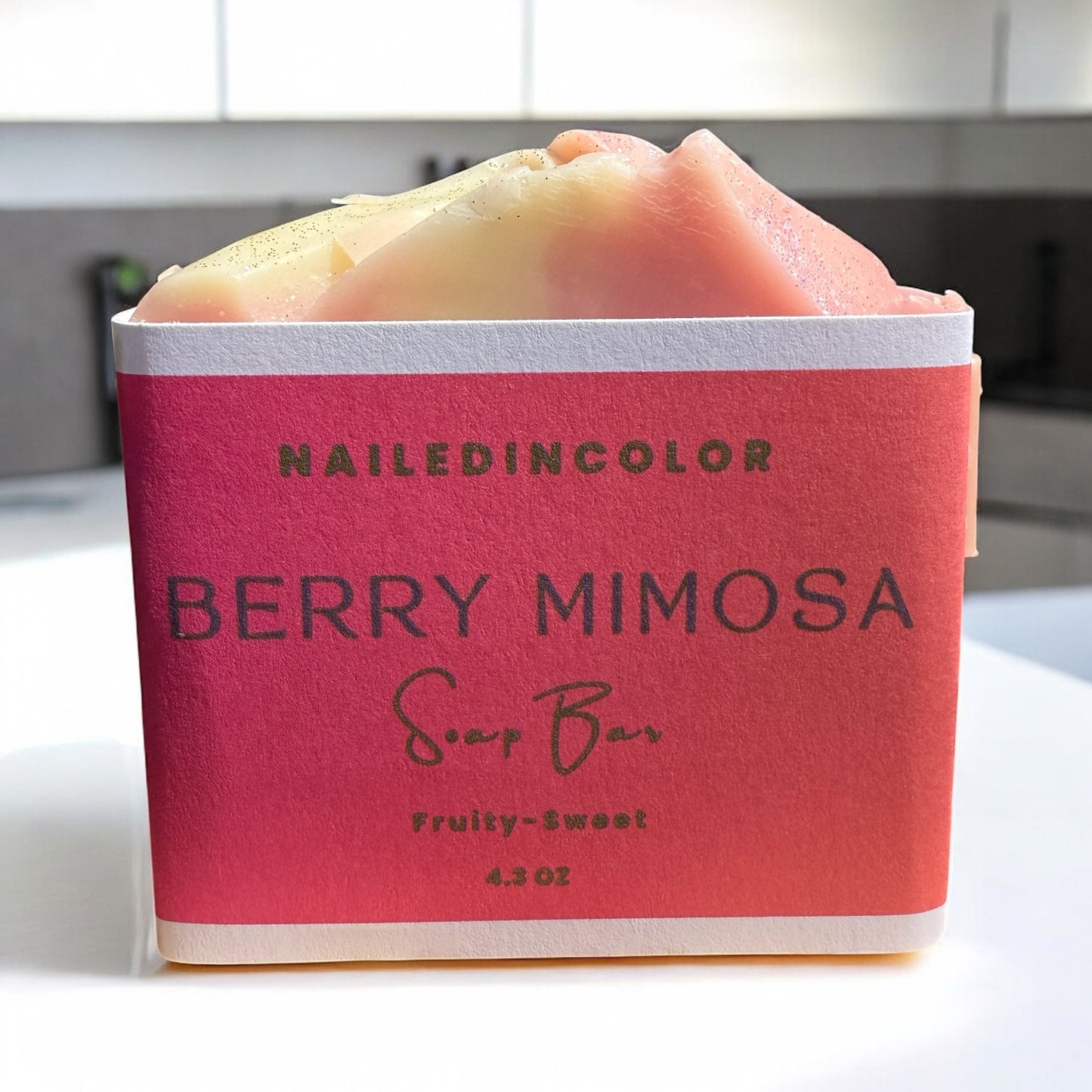 Berry Mimosa Scented Bar Soap for Women, Teens, Moisturizer, Skin Care, Bath Bar, Shower, Gentle, 4.3 oz