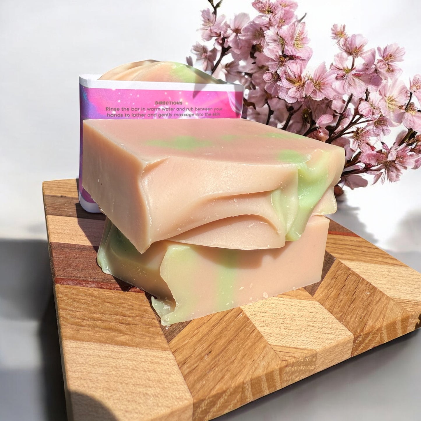 Cherry Blush Bar Soap, Moisturized, Bath,  Shower, Cleanser, 4.3 oz Bathroom Decor