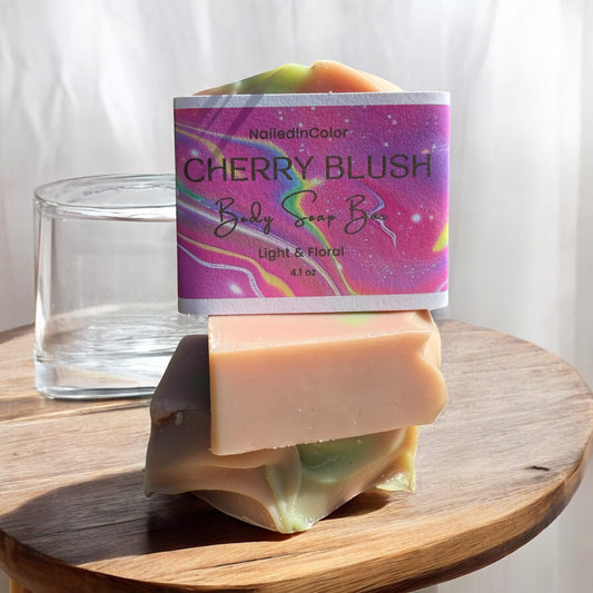 Cherry Blush Bar Soap, Moisturized, Bath,  Shower, Cleanser, 4.3 oz Bathroom Decor