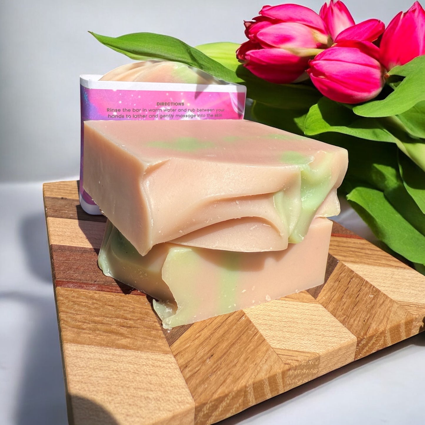 Cherry Blush Bar Soap, Moisturized, Bath,  Shower, Cleanser, 4.3 oz Bathroom Decor