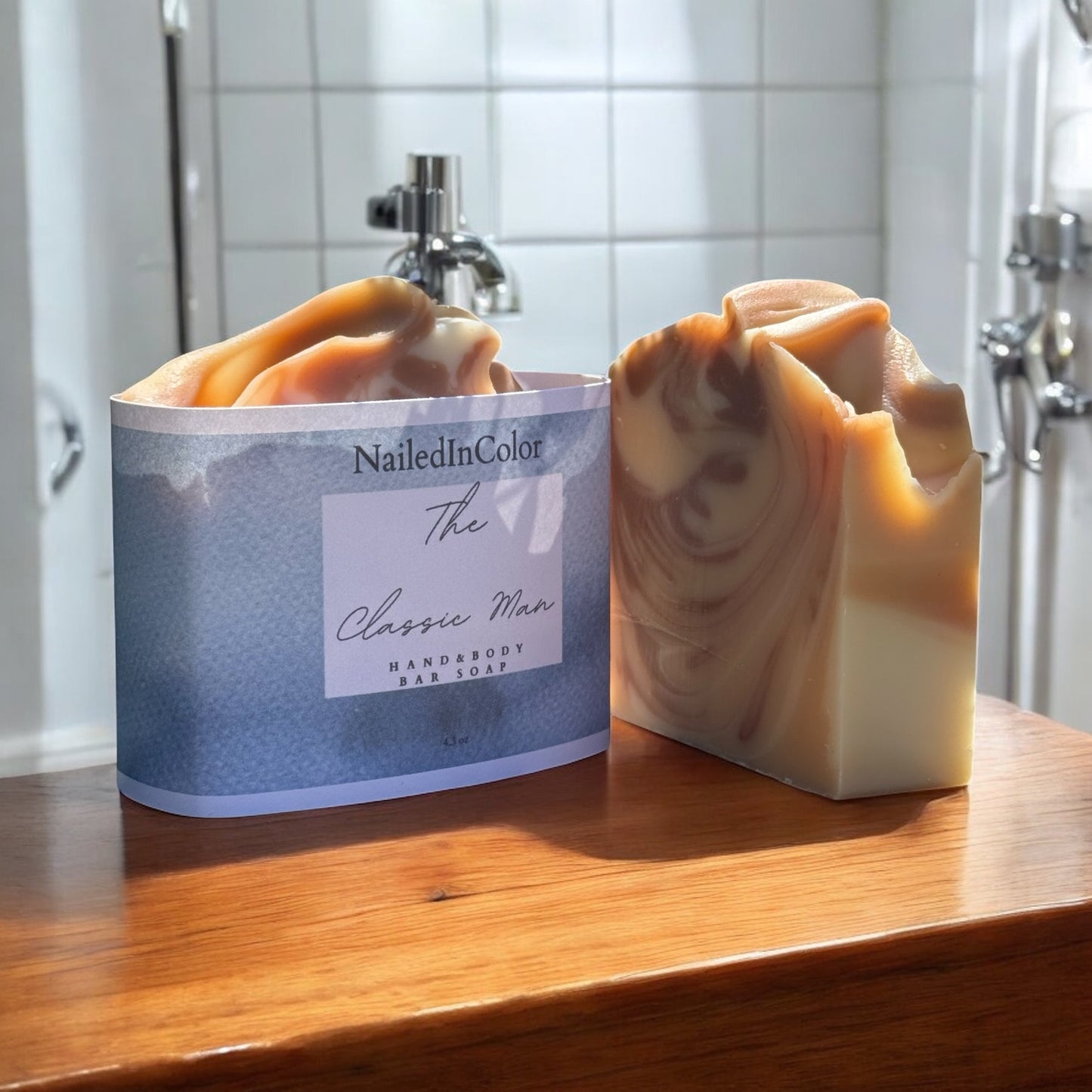 The Classic Man Bar Soap, Fresh Scent, 4.3 oz Cleansing by NailedInColor®