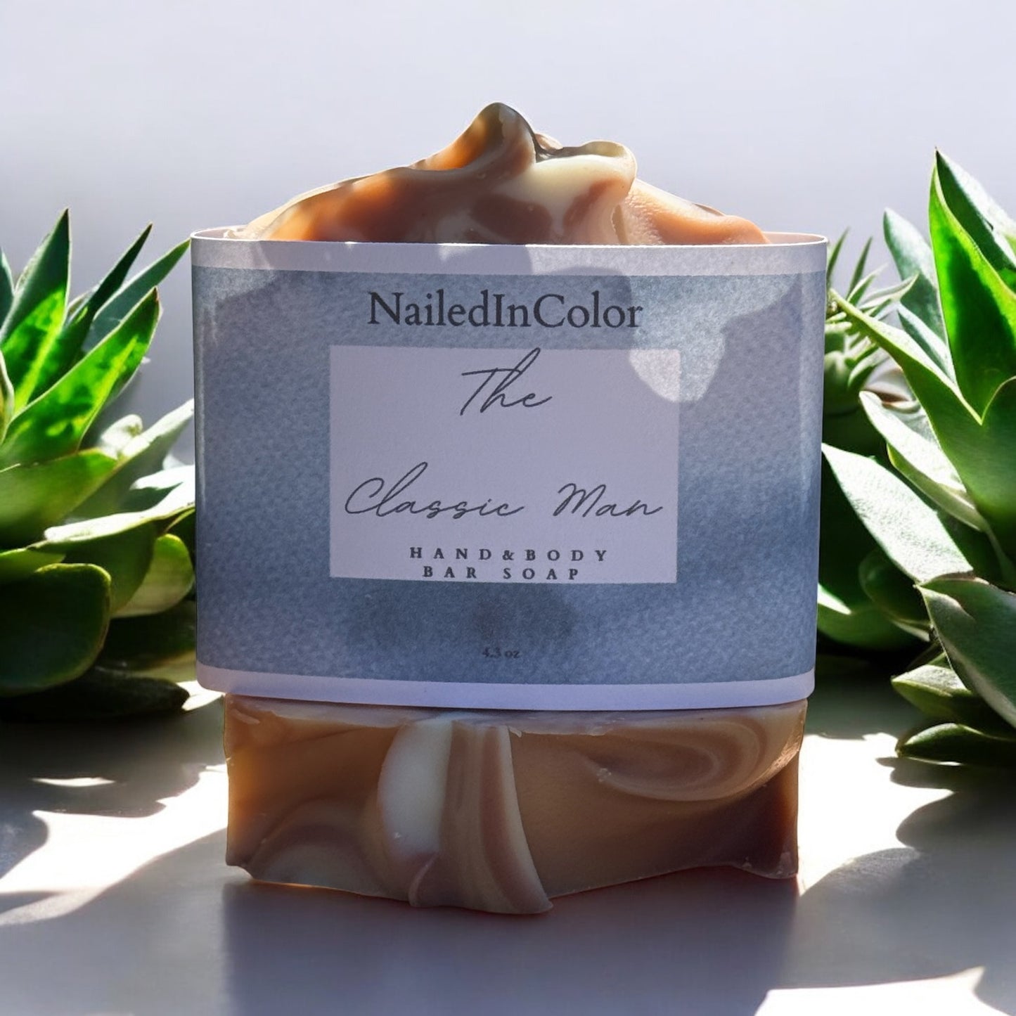 The Classic Man Bar Soap, Fresh Scent, 4.3 oz Cleansing by NailedInColor®