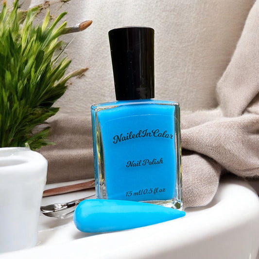 Blue Eclipse Glow in the Dark Nail Polish by NailedInColor