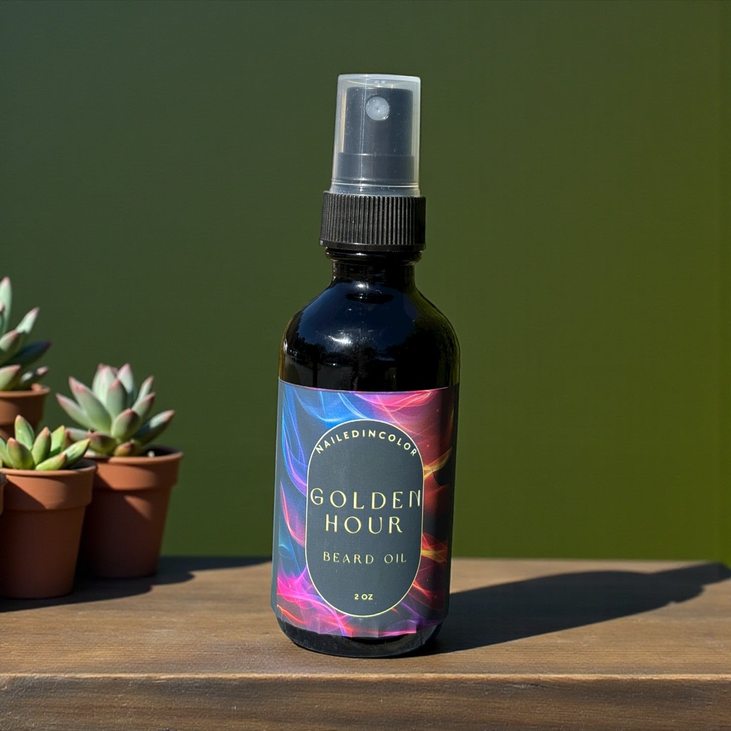 Golden Hour Beard Oil, Moisturizing Grooming Oil for Men, 2 Fl oz by NailedInColor®