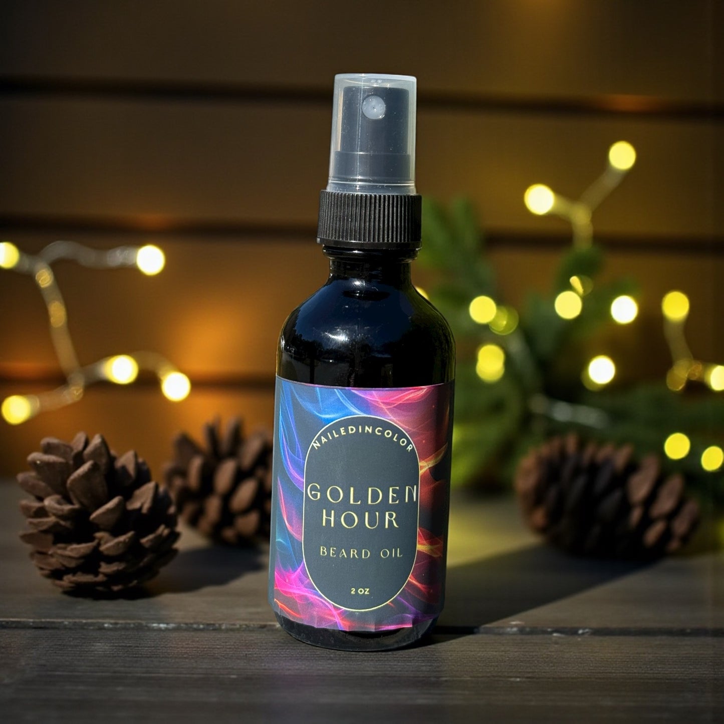 Golden Hour Beard Oil, Moisturizing Grooming Oil for Men, 2 Fl oz by NailedInColor®