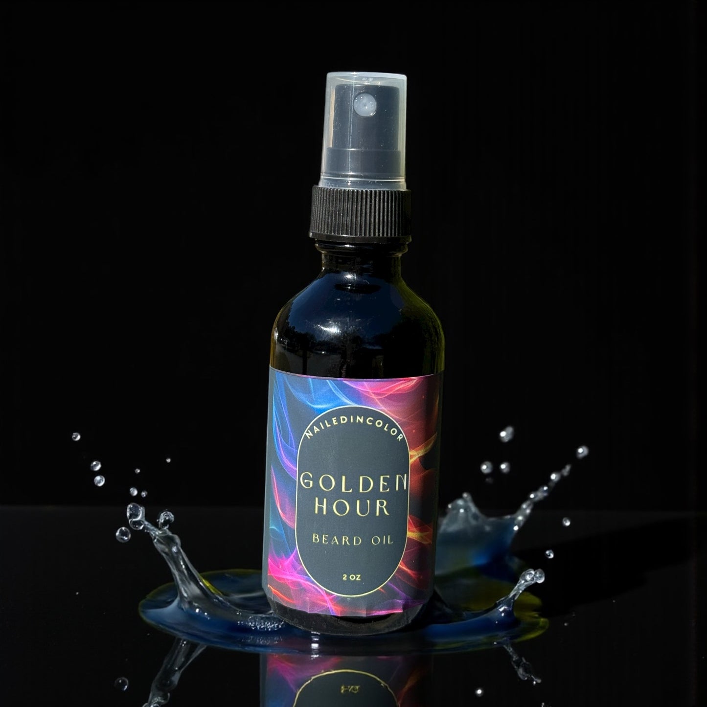 Golden Hour Beard Oil, Moisturizing Grooming Oil for Men, 2 Fl oz by NailedInColor®