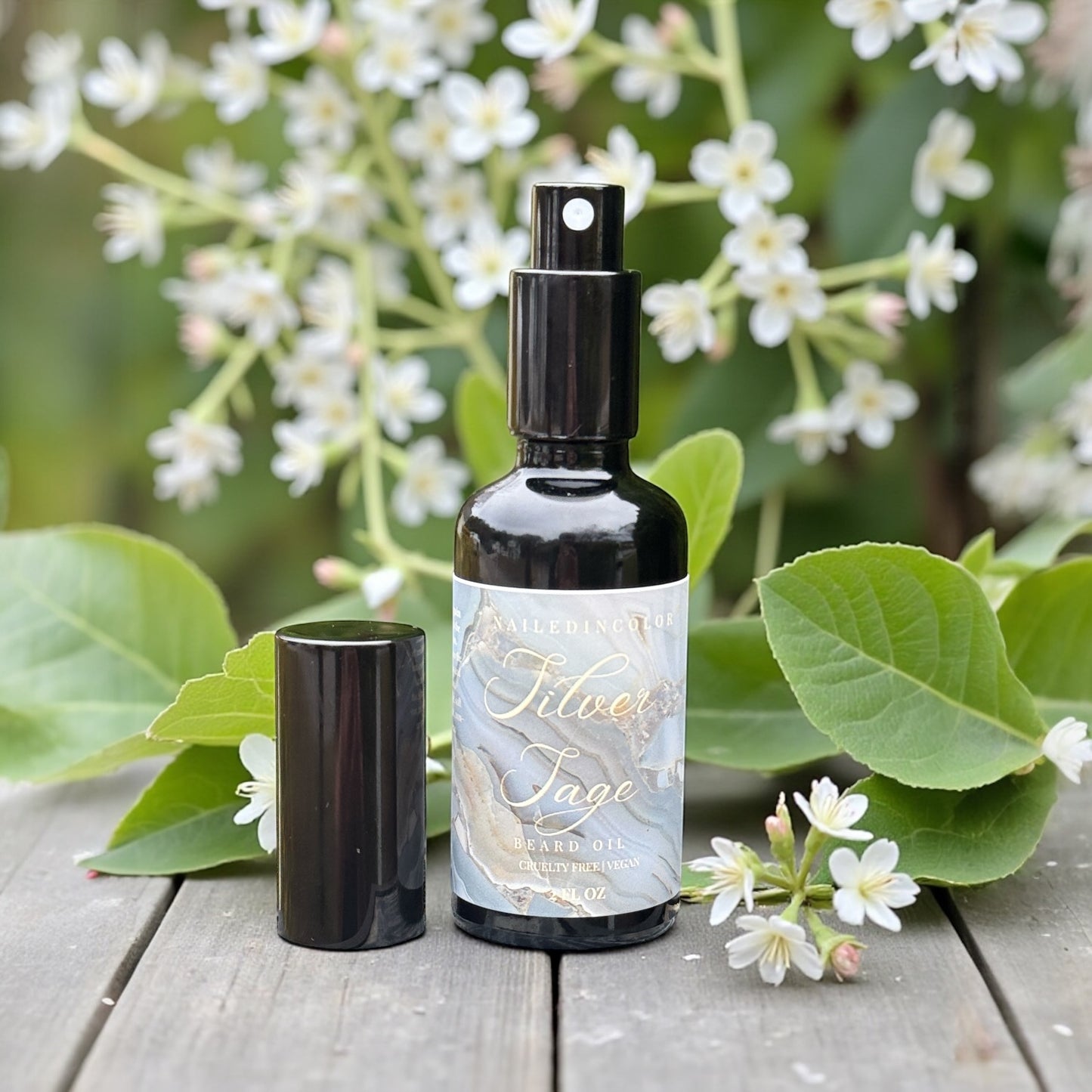 Silver Sage Scented Beard Oil for Men Skin Protection Moisturizing 2Fl oz by NailedInColor