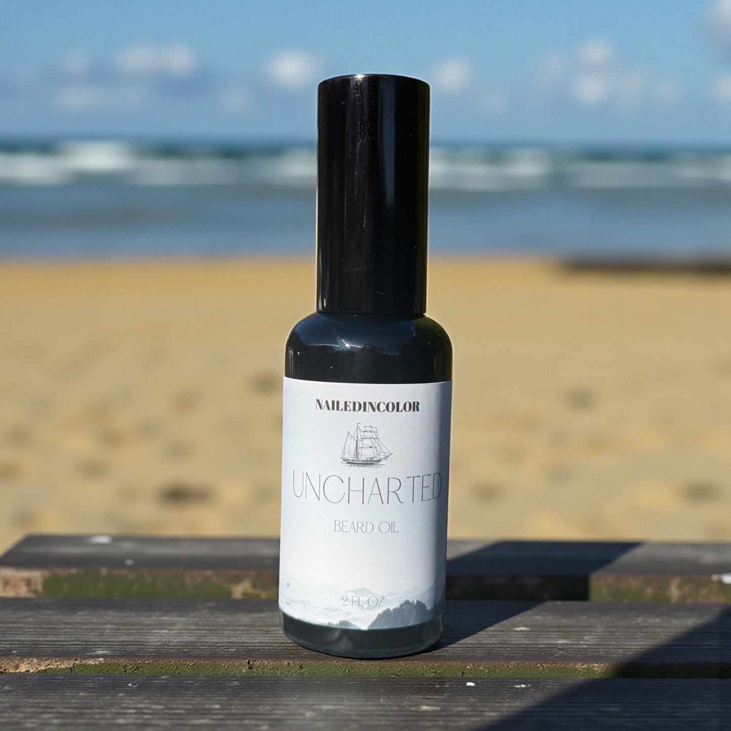 Uncharted Beard Oil for Men's Daily Grooming, 2 Fl oz, Fresh, Crisp Scent by NailedInColor