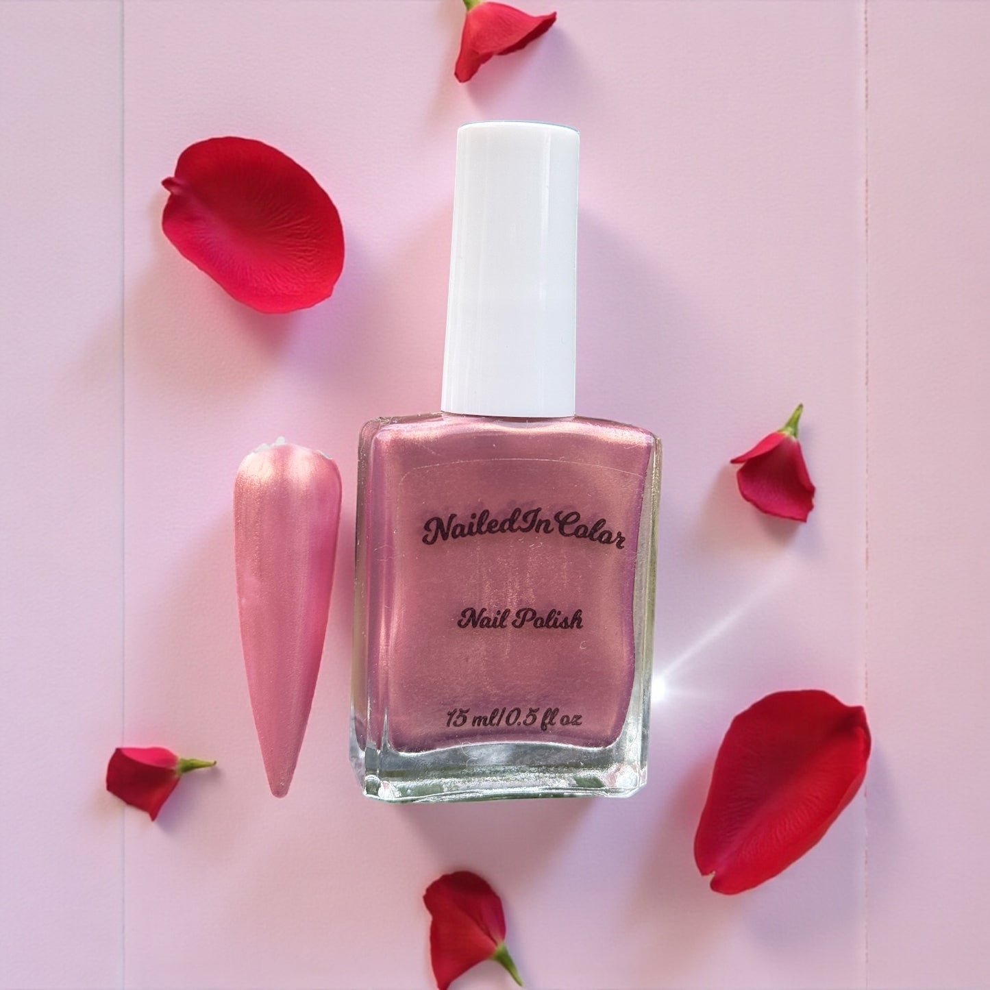 Rose Quartz Nail Color, Women, Teens, Polish, 15ml by NailedInColor