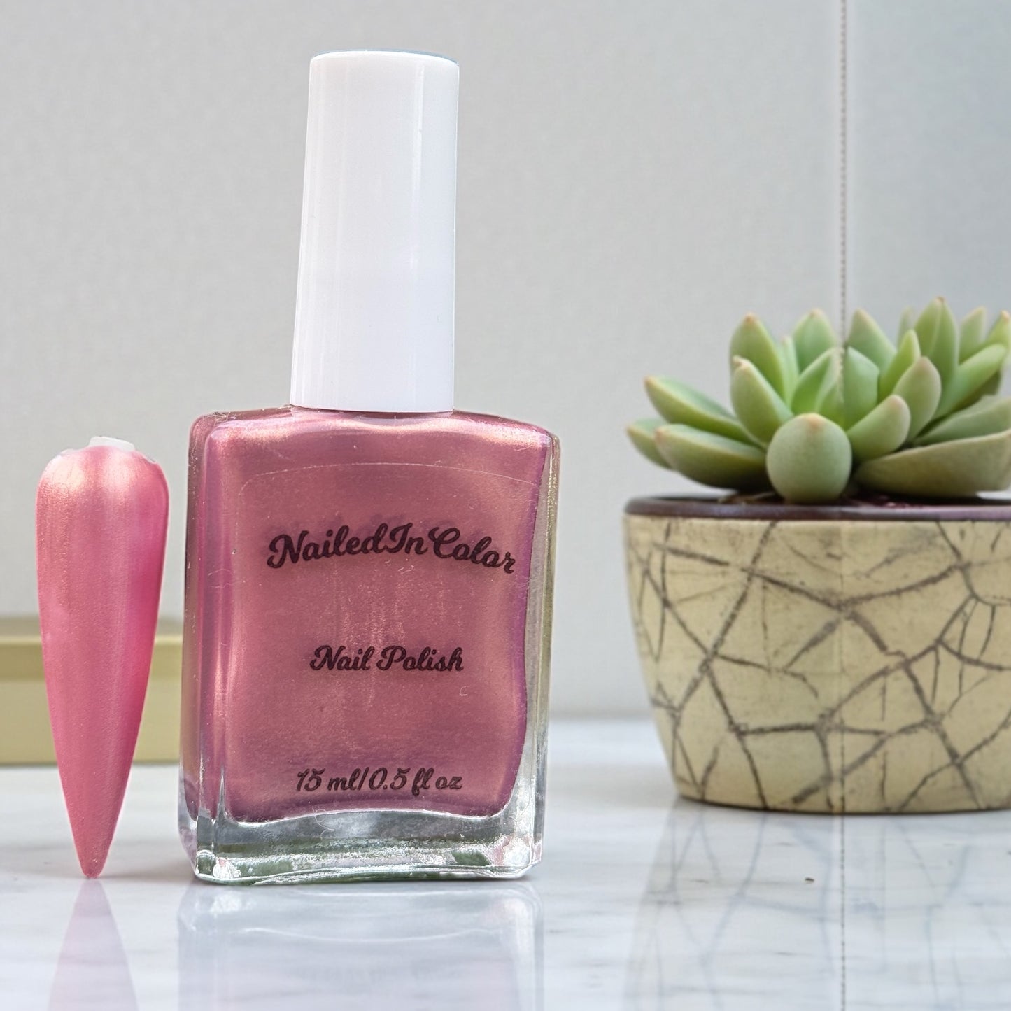 Rose Quartz Nail Color, Women, Teens, Polish, 15ml by NailedInColor