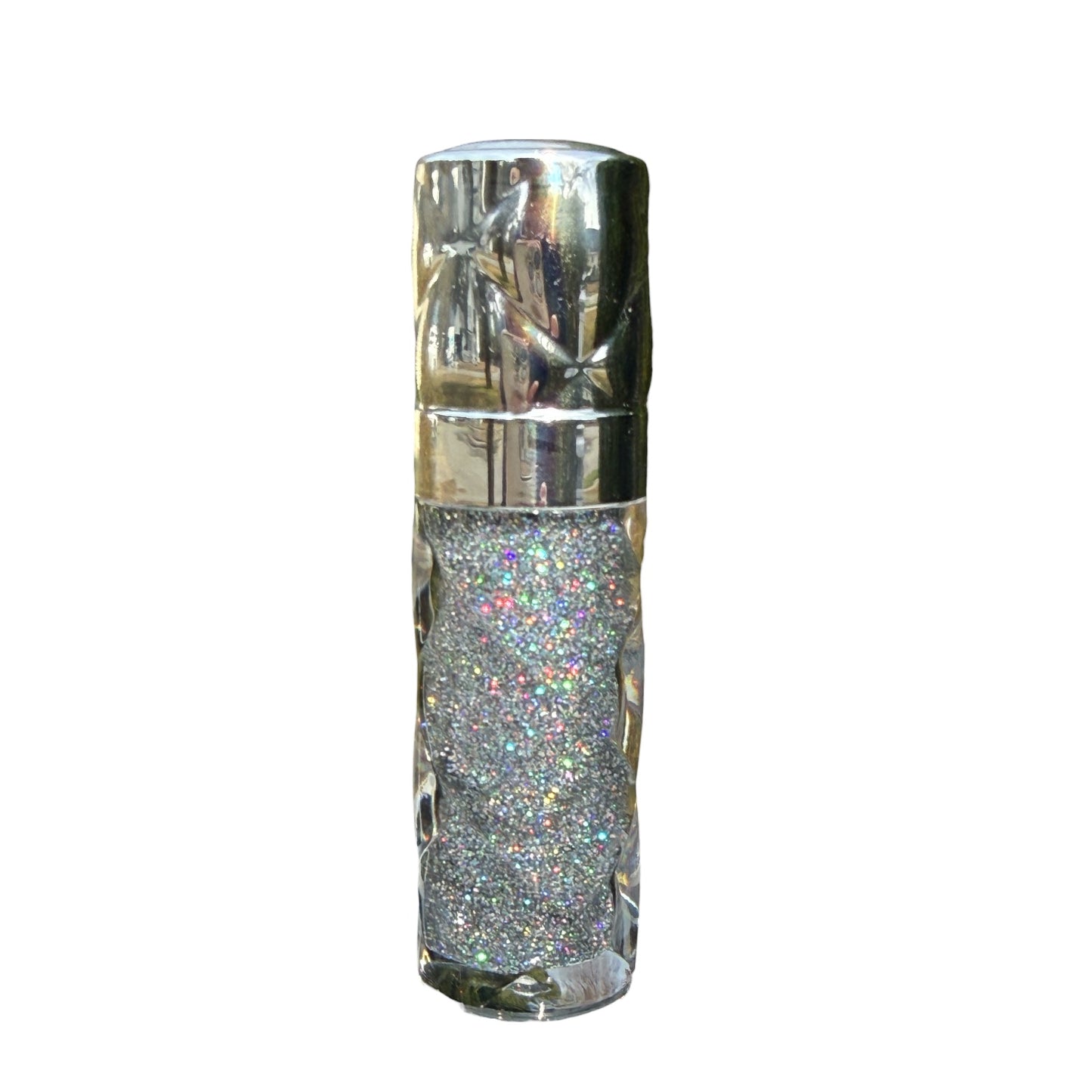 Lip Twinkle Holographic Silver Lip Gloss Glitter Moisturizer Lip Sparkle 8ml by NailedInColor®