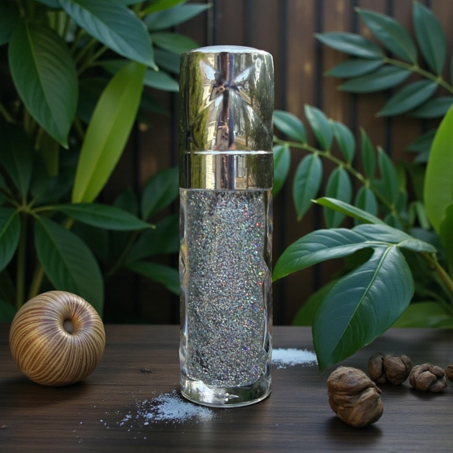 Lip Twinkle Holographic Silver Lip Gloss Glitter Moisturizer Lip Sparkle 8ml by NailedInColor®