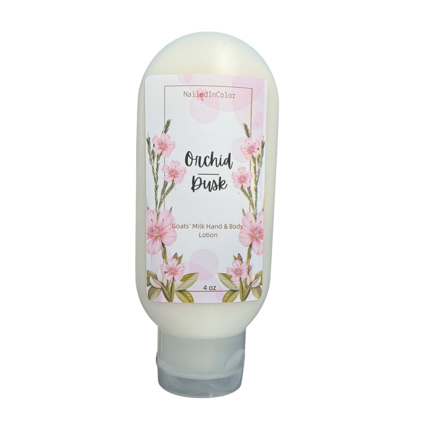 Orchid Dusk Goats' Milk Hand and Body Lotion by NailedInColor, for Women and Teens, Scented Moisturizer, 4 oz by NailedInColor