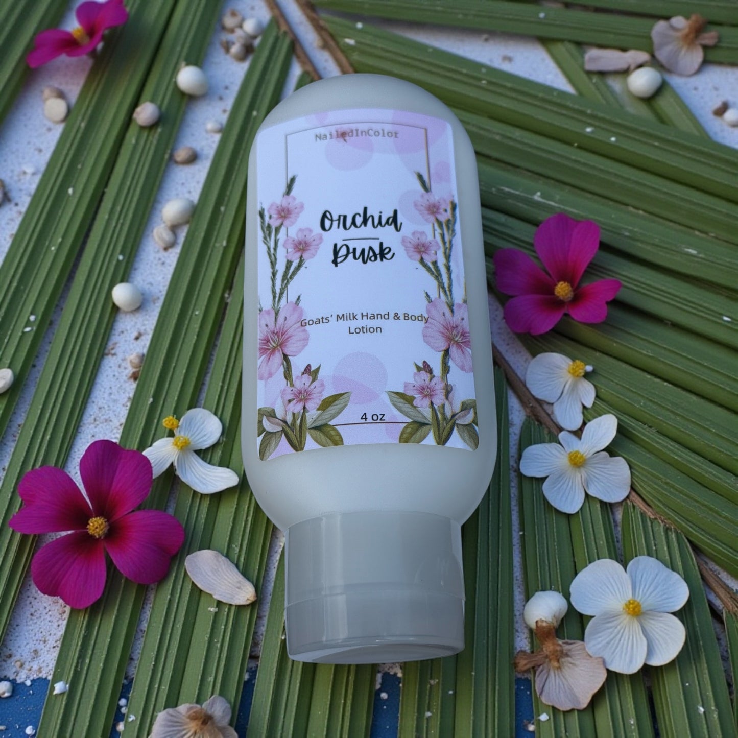 Orchid Dusk Goats' Milk Hand and Body Lotion by NailedInColor, for Women and Teens, Scented Moisturizer, 4 oz by NailedInColor