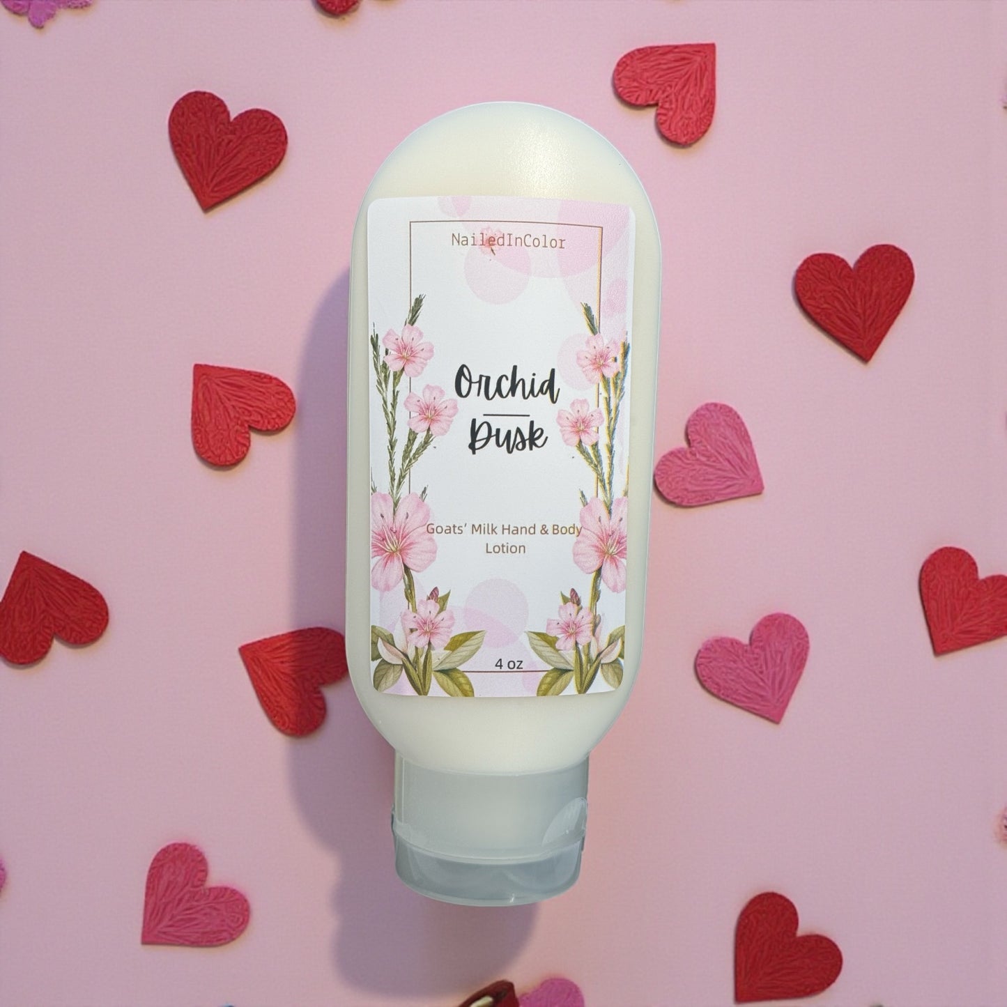 Orchid Dusk Goats' Milk Hand and Body Lotion by NailedInColor, for Women and Teens, Scented Moisturizer, 4 oz by NailedInColor