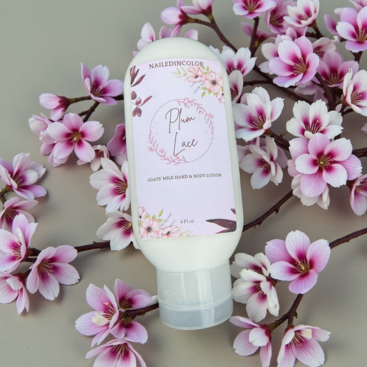 Plum Lace Scented Lotion, Goats' Milk, Women, Teens, Skin Care, Moisturizer, Skin Healthy, 4 Fl oz by NailedInColor