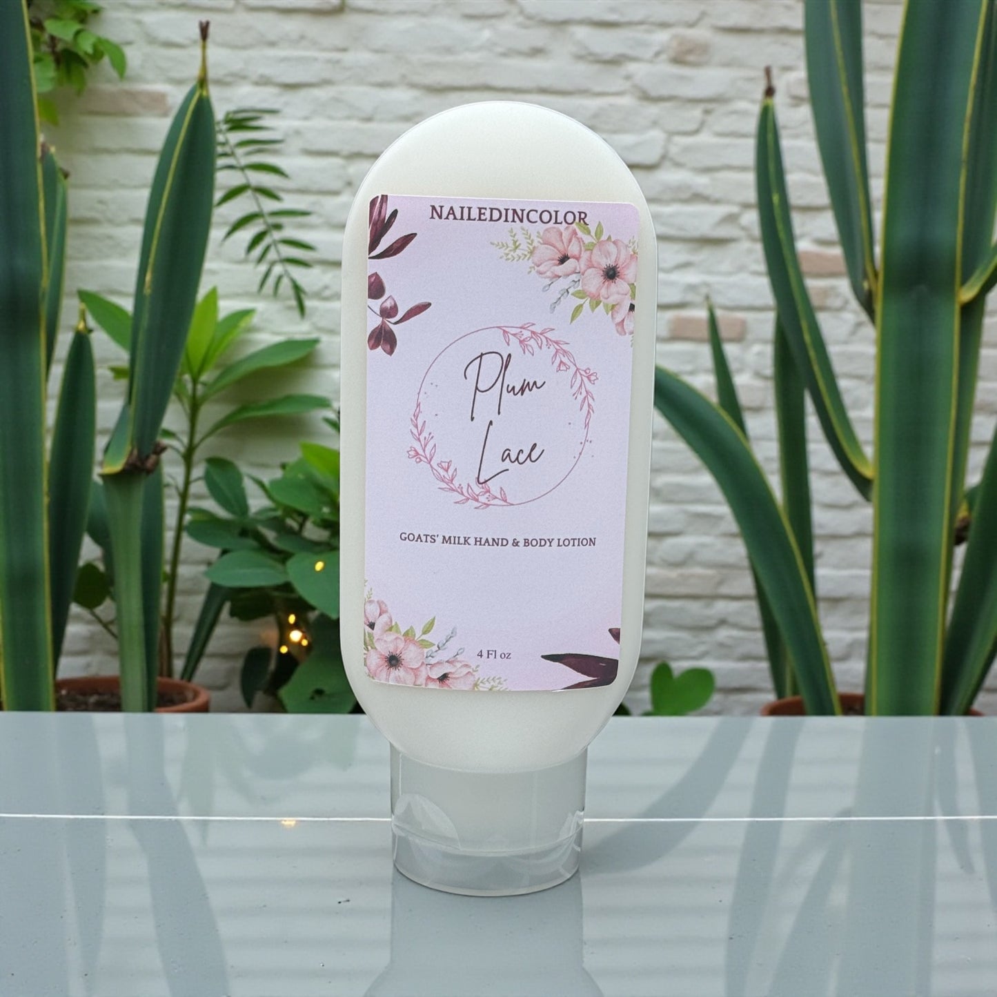 Plum Lace Scented Lotion, Goats' Milk, Women, Teens, Skin Care, Moisturizer, Skin Healthy, 4 Fl oz by NailedInColor