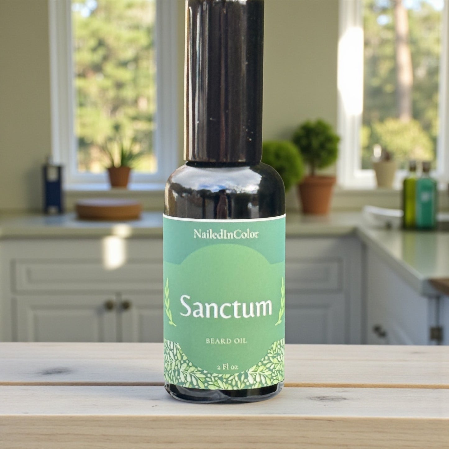 Sanctum Beard Oil for Men, Warm,Soft Woods, Skin Care, Grooming, 2 Fl oz by NailedInColor