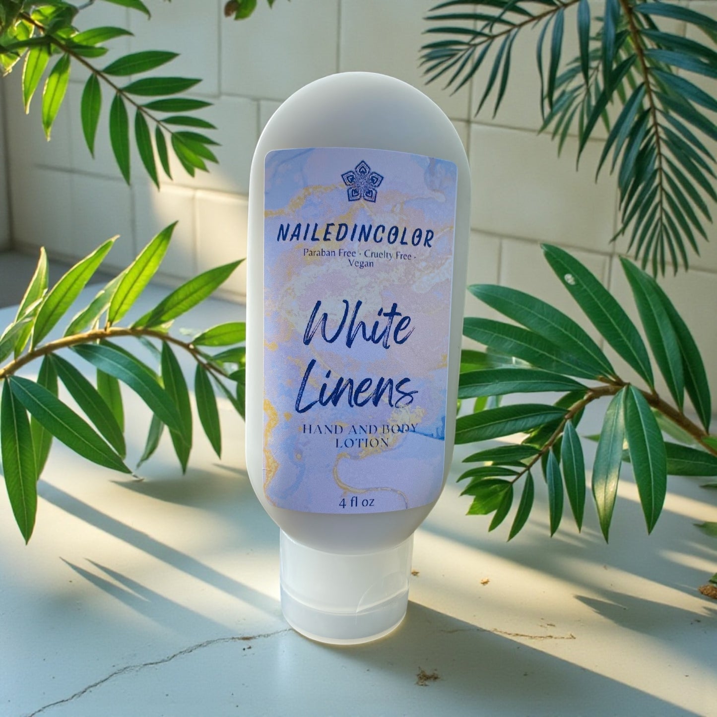 White Linens Goats' Milk Hand & Body Lotion, Scented Skin Care, Women, Teens, Moisturizer, 4 oz by NailedInColor