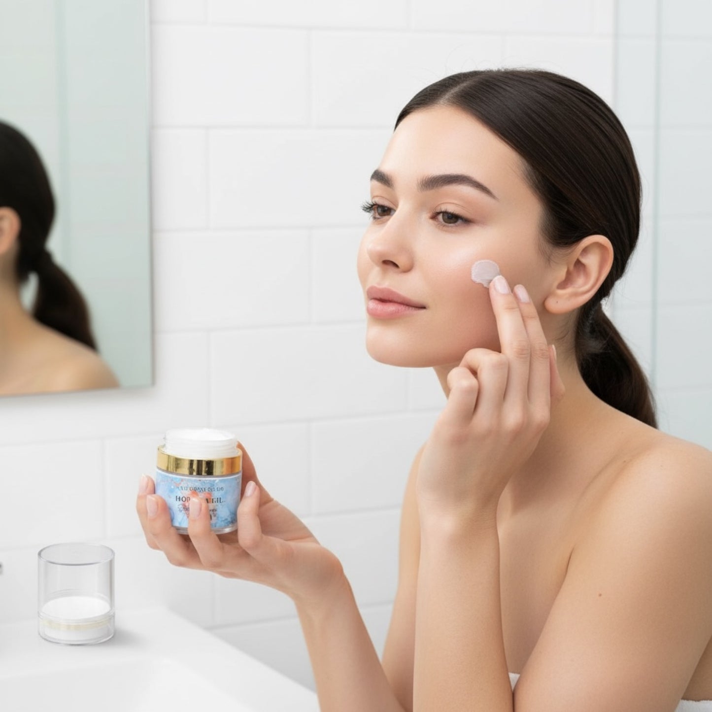 Honeyveil Soothing Facial Cream by NailedInColor  for Irritated Sensitive Skin Eczema Women Teens 50ml Unscented Healing Dryness