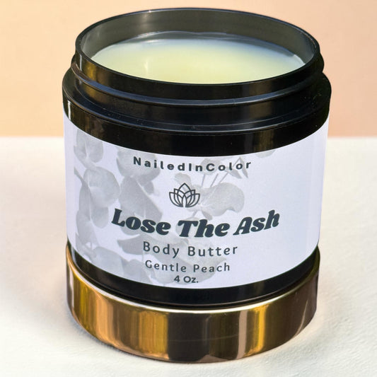 Lose The Ash Body Butter – Gentle Peach Scent, 4oz | NailedInColor®